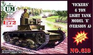 UM 1/72 618 WWII British Vickers Light Tank (6 Ton) Model E (Version 