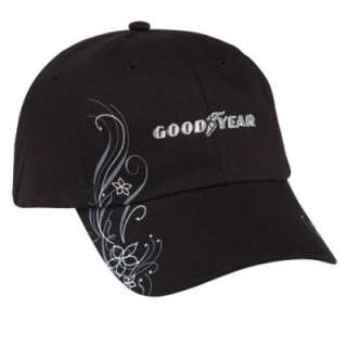 GOODYEAR DIVA CAP ~Black~ W/ RHINESTONES Good Year Hat  