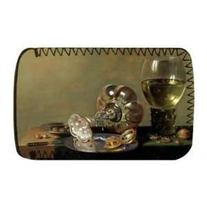  A still life with glass of wine, tazza and a pewter plate 