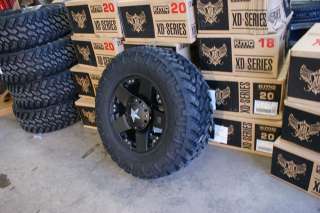 285 65 18 x9 Rockstar Black Rims Wheels Nitto Trail 33  