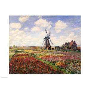 Tulip Fields with the Rijnsburg Windmill, 1886 FINEST BRAND CANVAS 