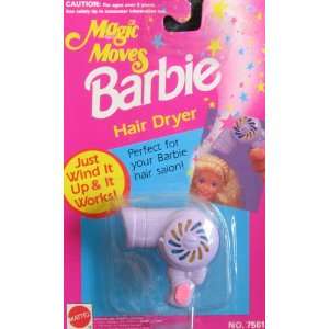  Barbie Magic Moves HAIR DRYER   Wind It & It Works (1992 
