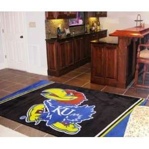 Kansas KU Jayhawks 5X8 ft Area Rug Floor/Door Carpet/Mat  