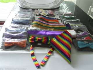 Quality Pre tied Bow tie With OR Without Hankie squares>FREE P&P 2UK 