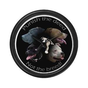  Punish The Deed Not The Breed Pets Wall Clock by CafePress 