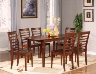 5PC DINING ROOM DINETTE SET TABLE AND 4 CHAIRS MAHOGANY  