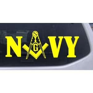  Yellow 46in X 17.8in    Masonic Freemason Navy Military 
