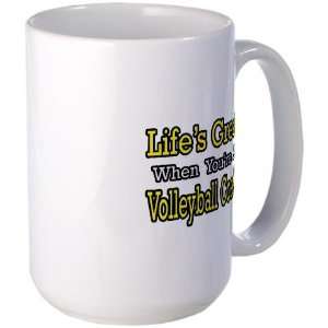  GreatVolleyball Coach Sports Large Mug by CafePress 