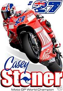 Casey Stoner MotoGP World Champion T shirt, size Medium  