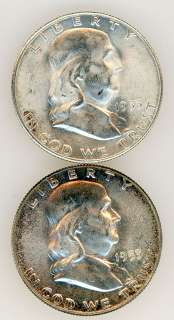 BU Franklin Half Dollars Silver Coins 1953 S 1953   