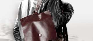 FREE SHIPPING Gear BAND mens Oxhide messenger shoulder brown bags A420 