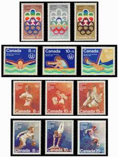 1974 6 COMPLETE OLYMPICS SET Canadian MNH BOB Stamps  