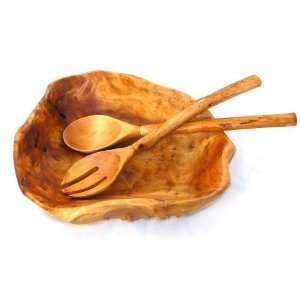  Root Wood Large Bowl with Root Servers: Home & Kitchen