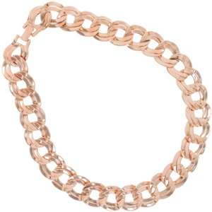New Rose Gold Tone Chunky Double Link Chain Necklace  