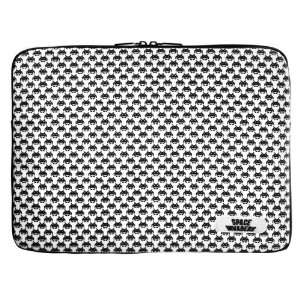 SPACE INVADERS 15 MAC BOOK PRO CANVAS SLEEVE WITH ZIP CHEQUERED