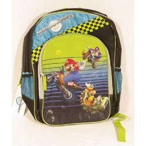  Mario Kart Wii Super Mario 16 School Large Backpack: Toys 