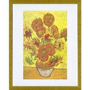  Van Gogh Vase with Fourteen Sunflowers 17in x 23in