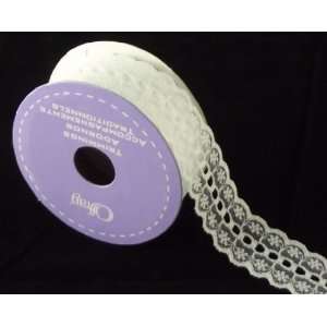  Offray Delight Lace Ribbon & Trim, 1 Wide, 9 Feet 