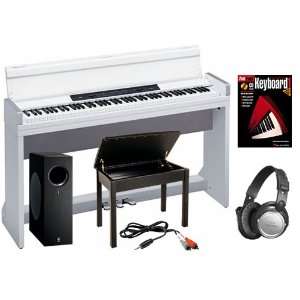  Korg LP350 White Digital Piano COMPLETE HOME BUNDLE PLUS 