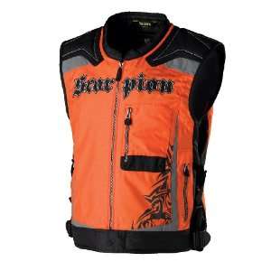   ExoWear VISION VEST Orange Mens Motorcycle Jacket: Automotive