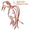 On damp hair apply mixture only to the new hair growth at the 
