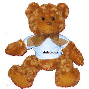  delicious Plush Teddy Bear with BLUE T Shirt: Toys & Games