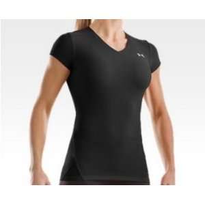 Under Armour Compression Vneck Short Sleeve Womens Large White:  