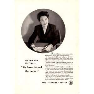  1945 Ad Bell Women Service Representative Turned a Corner 
