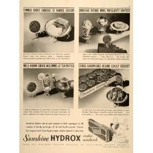   Ad Sunshine Hydrox Cookie Sandwich Desserts Jelly   Original Print Ad