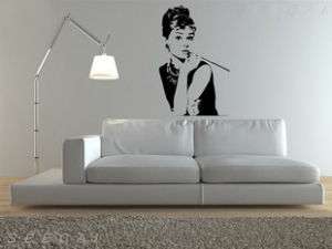 Audrey Hepburn 42 inch high removable vinyl wall decals  