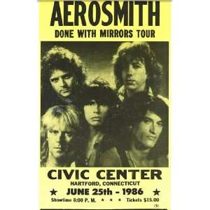  Aerosmith Done with Mirrors Tour 1986 14 X 22 Vintage 