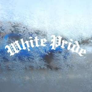  White Pride White Decal Car Laptop Window Vinyl White 