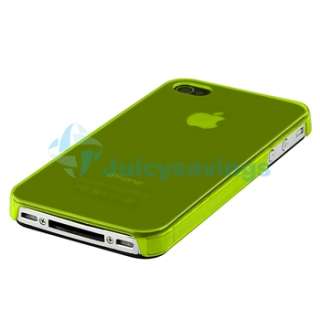 Clear Crystal Yellow Slim Snap On Hard Case For iPhone 4 G 4G Sprint 