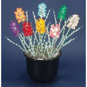  White Hyacinth Flower with 50 Lights (Case of 4)