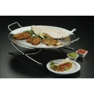 American Metalcraft Round Stainless Steel Griddle and Stand:  