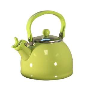 Whistling Tea Kettle with Glass Lid   Lime:  Kitchen 