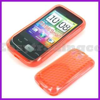 Anti Slip Rubber Case Cover for HTC Smart F3188 Orange  