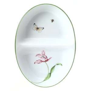   Alfresco Porcelain 11 1/2 by 8 1/2 Inch Divided Dish: Kitchen & Dining