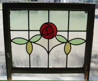 Antique Stained Glass Window Fancy 4 color Mac Rose *  