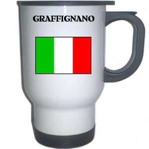  Italy (Italia)   GRAFFIGNANO White Stainless Steel Mug 