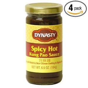 Dynasty Spicy Hot Kung Pao Sauce, 6.5 Ounce Jars (Pack of 4)  