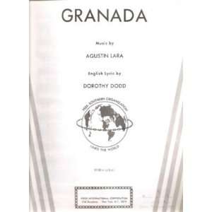  Sheet Music Granada Agustin Lara Dorothy Dodd 92 