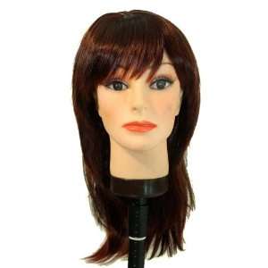   Brown tipped with Auburn side layers / bangs synthetic wig: Beauty