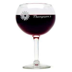  Gerbera Red Wine Glass