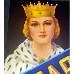  Beautiful Blue Eyes! Coast Queen Crate Label, 1940s 