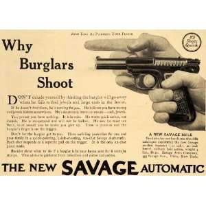   Guns Shoot Burglars Rifle Aim   Original Print Ad