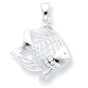  Sterling Silver Fish Pendant Jewelry