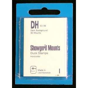  Showgard Pre Cut Black Stamp Mounts Size DH52/36 