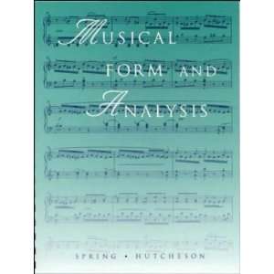    Musical Form and Analysis [Plastic Comb] Glenn Spring Books