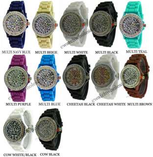 Pick 3 Animal Print Silicone Rubber Watches LDS6886A  